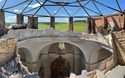 Cae la cúpula del santuario de Alconada