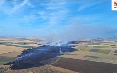 El incendio de Montealegre de Campos avanza hacia Villerías