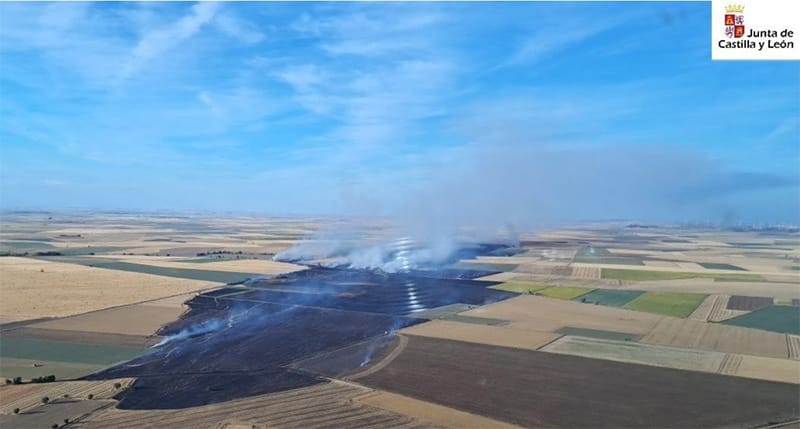 Incendio en Villerias